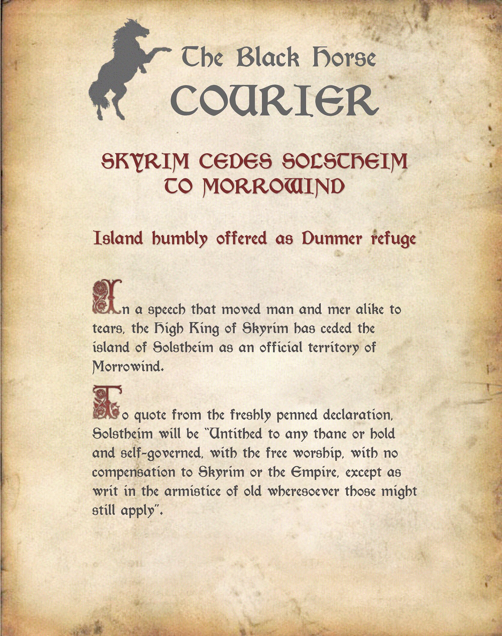 Skyrim cedes Solstheim to Morrowind, page 1
