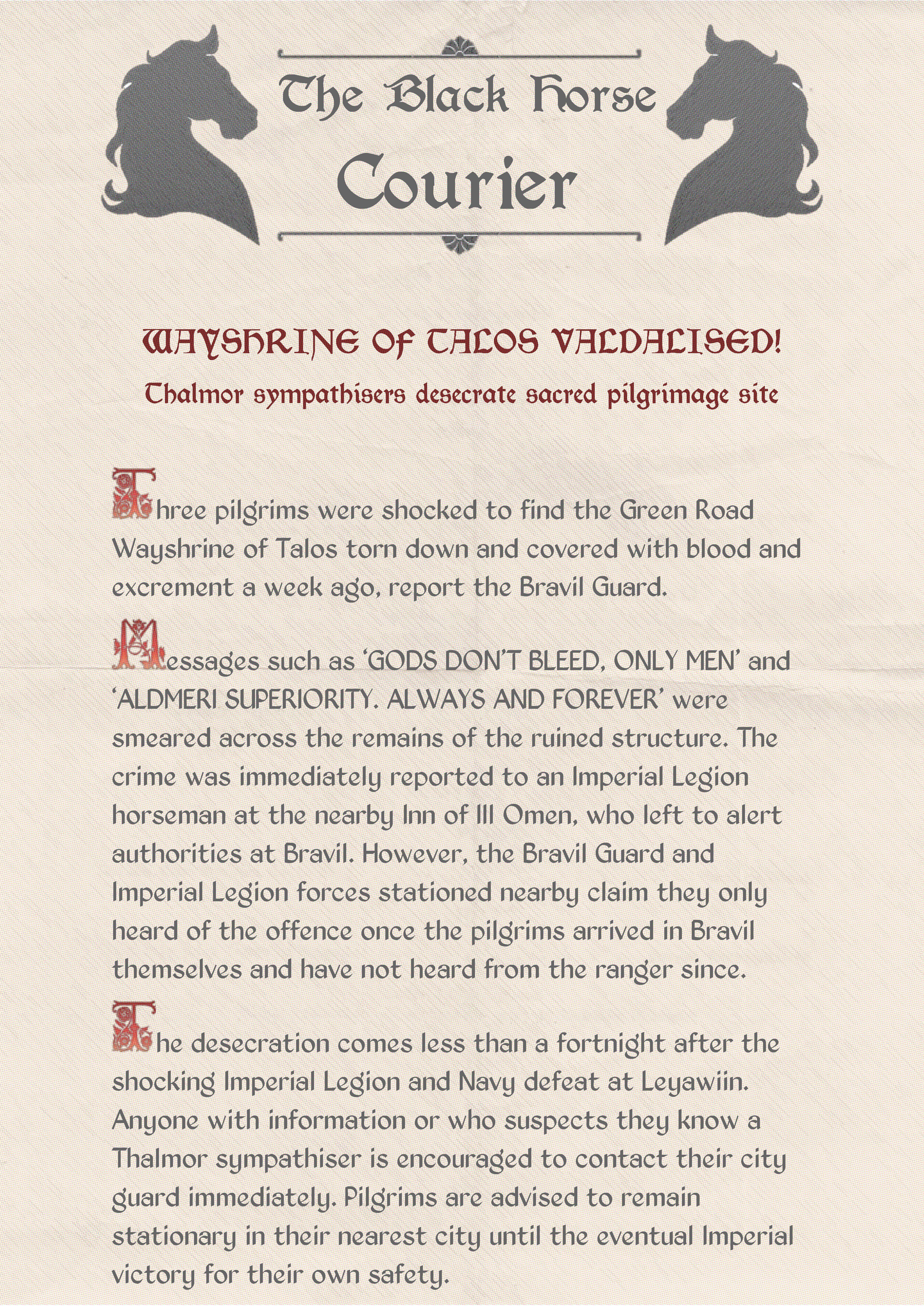 Wayshrine of Talos vandalised!