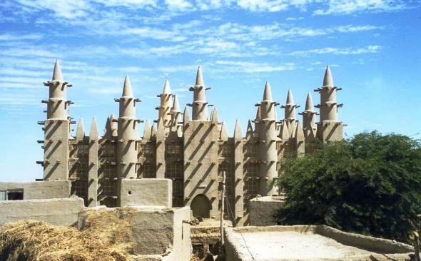 An earthwork temple in Mali