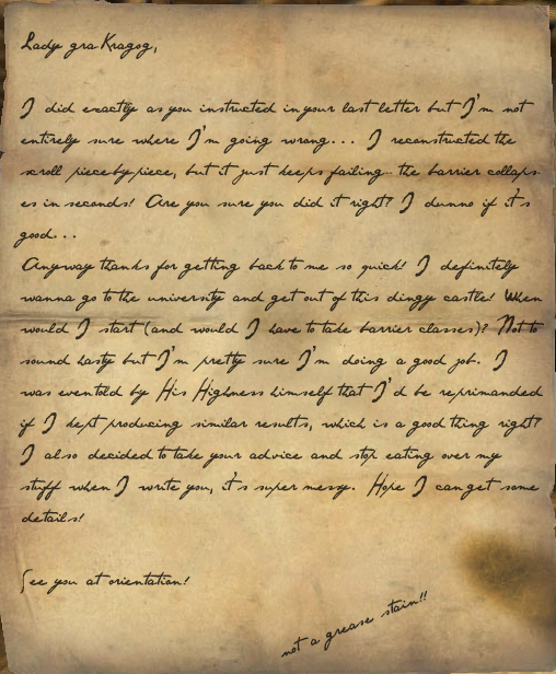 The letter